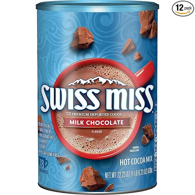 Swiss Miss Milk Chocolate Flavor Hot Cocoa Mix Canister, 22.23 Ounce, Pack of 5