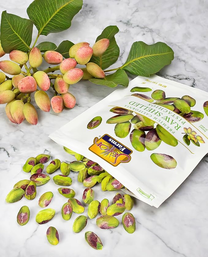 Setton Farms Naturally Raw Shelled Pistachios, No Shell, Non-GMO Project Verified, Certified Gluten Free, Vegan and Kosher, Heart Healthy Snack, 5 Oz. (Also perfect for making Dubai Chocolate)