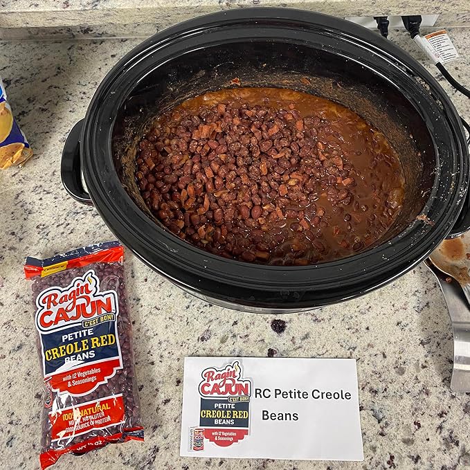 Ragin' Cajun Seasoned Petite Red Beans - 16 oz Bag, Gluten-Free, No MSG - Authentic Louisiana Creole Bean Mix