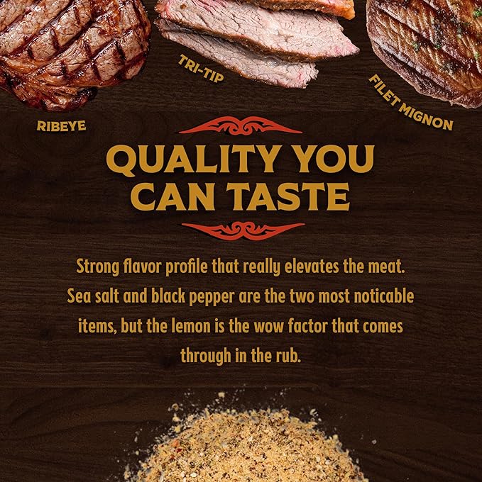 Big Poppa's Double Secret Seasoning - Irresistible Spice Blend for an Extra Kick of Flavor – Elevate your BBQ Game with This Steak Seasoning Mix for Tenderloin, Sirloin Steak and More! (14 Oz)