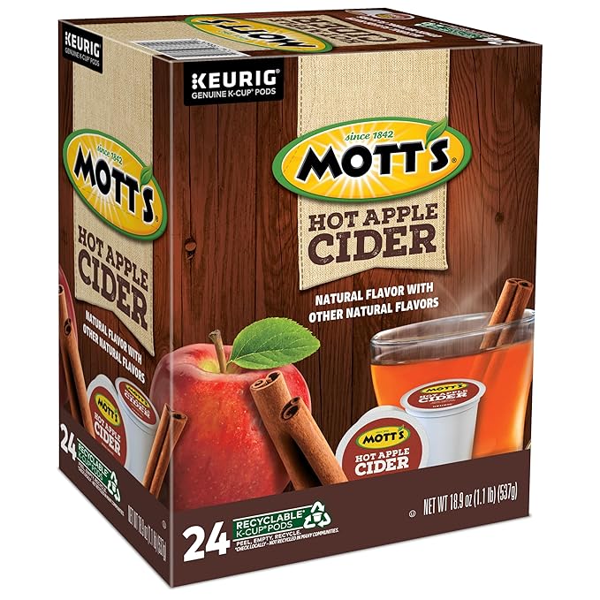 Mott's Apple Cider, Keurig Single-Serve K-Cup Pods, 96 Count