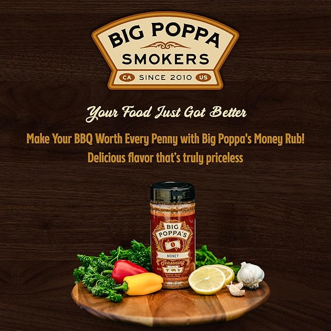 Big Poppa’s Money BBQ Rub — Award Winning Pork BBQ Rub — Gluten-Free Spice Mix — Dry Rubs for Smoking and Grilling with Sea Salt (5Lb Bag)
