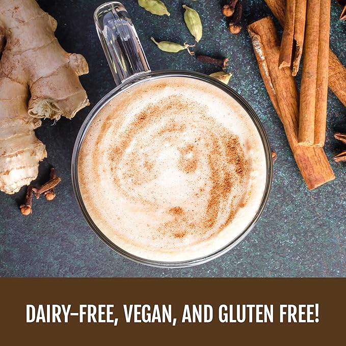 Two Leaves and a Bud Nice Chai, Tea Latte Mix, Powdered Chai Latte Tea Mix, Vegan, Dairy Free, Low Sugar, Iced or Hot Lattes, 112g (2 Pack)