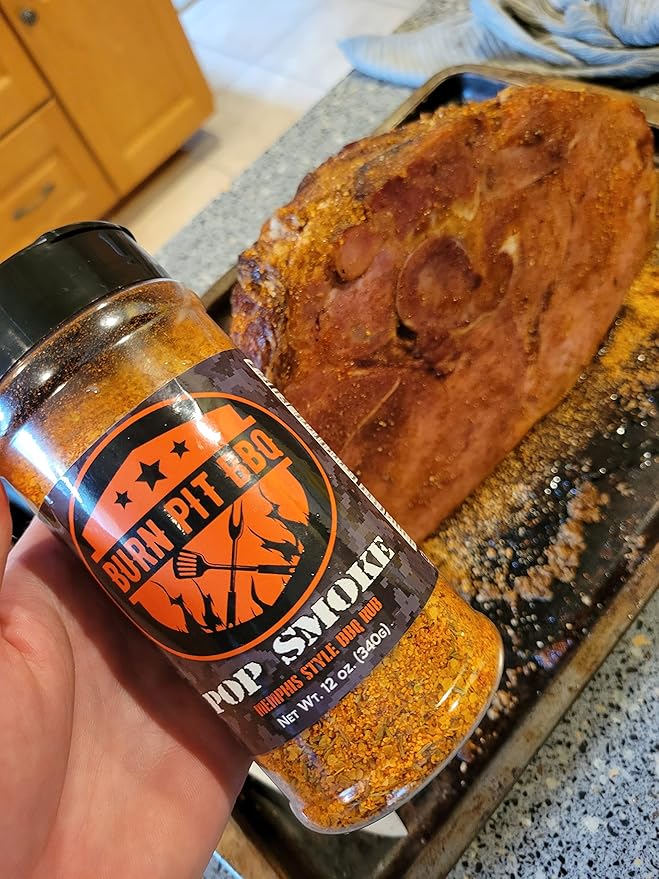 Burn Pit BBQ Pop Smoke Memphis Style BBQ Rub - Great with Ribs, Poultry, Beef, and Pork - 0g Sugar and 1g Carbs - All-Natural, Gluten-Free, Non-GMO and No MSG - Veteran Owned - 12 oz (340g)