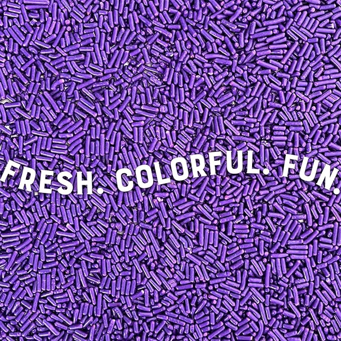 Judee's Purple Sprinkles 4 oz - Gluten-Free and Nut-Free - Brighten Up Your Baked Goods - Great for Cookie and Cake Decoration - Use for Baking and as Dessert and Ice Cream Toppings