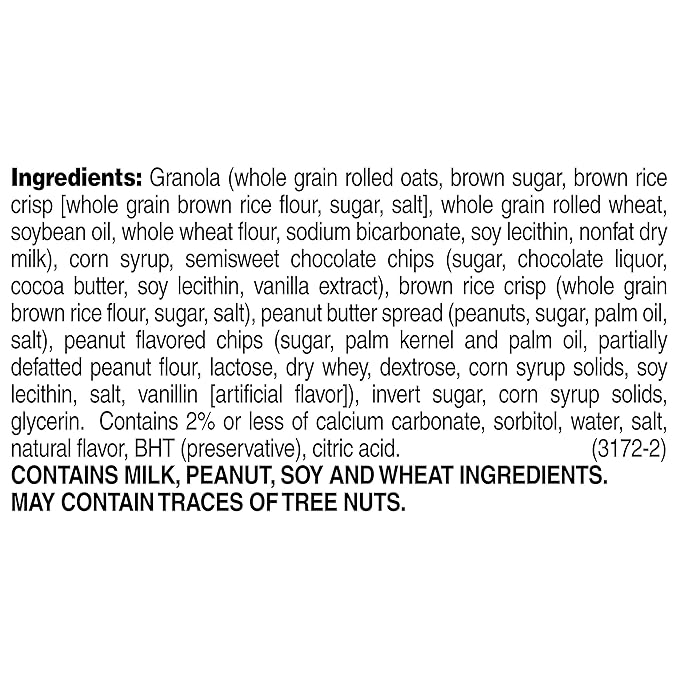 Quaker Chewy Granola Bars, Peanut Butter Chocolate Chip, 58 Count