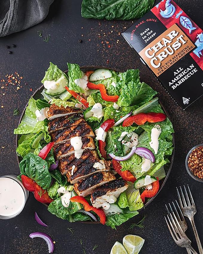 Char Crust Dry-Rub Seasoning All American Barbecue | BBQ Spice Blend for Ribs, Chicken, Pork, Burgers & Wings | All-in-One Seasoning Creates Signature Crust that Seals in Juices | 4 Ounce (Pack of 6)
