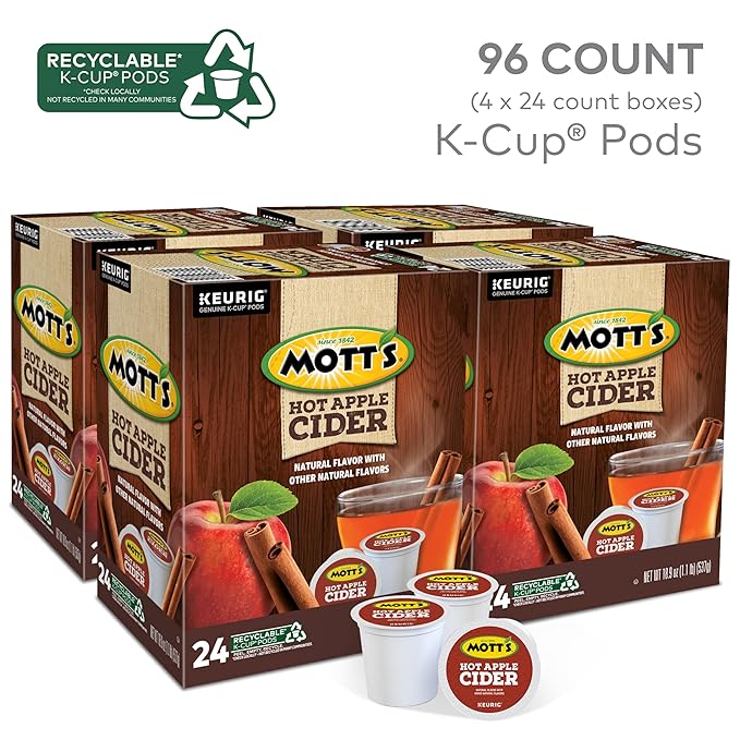 Mott's Apple Cider, Keurig Single-Serve K-Cup Pods, 96 Count