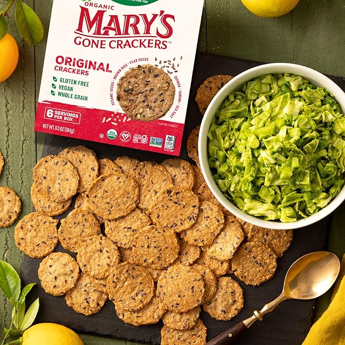 Mary's Gone Crackers Organic Original Crackers - Gluten-Free, NON-GMO, Vegan & Whole Grain, 4 Ounce (Pack of 6)