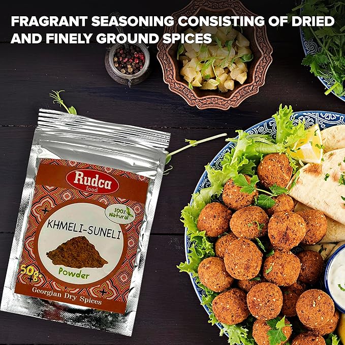 Rudca Food Khmeli Suneli, Spices, Georgian Dry Spice, Herbal Seasoning, Natural Organik, Delicious Spice from Georgia, New Seasoning, 50 gm.