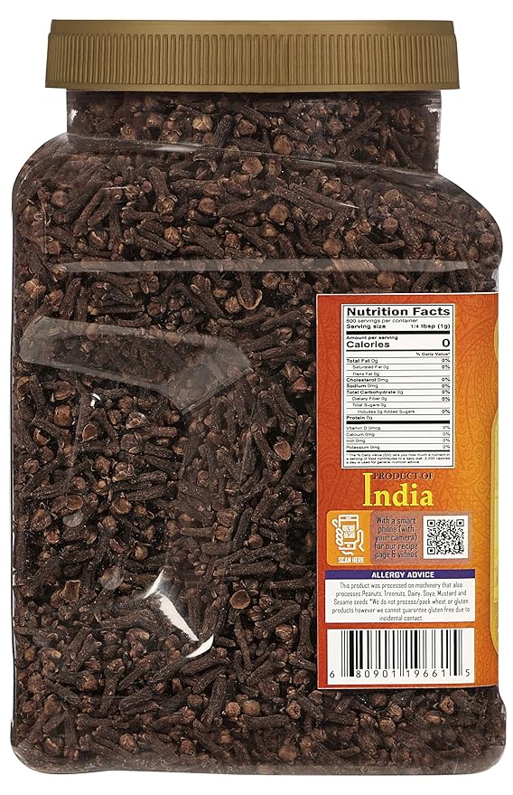 Rani Cloves Whole (Laung) 28oz (800g) Great for Food, Tea, Pomander Balls and Potpourri, Hand Selected, Spice, Bulk PET Jar ~ All Natural | NON-GMO | Kosher | Vegan | Gluten Friendly | Indian Origin