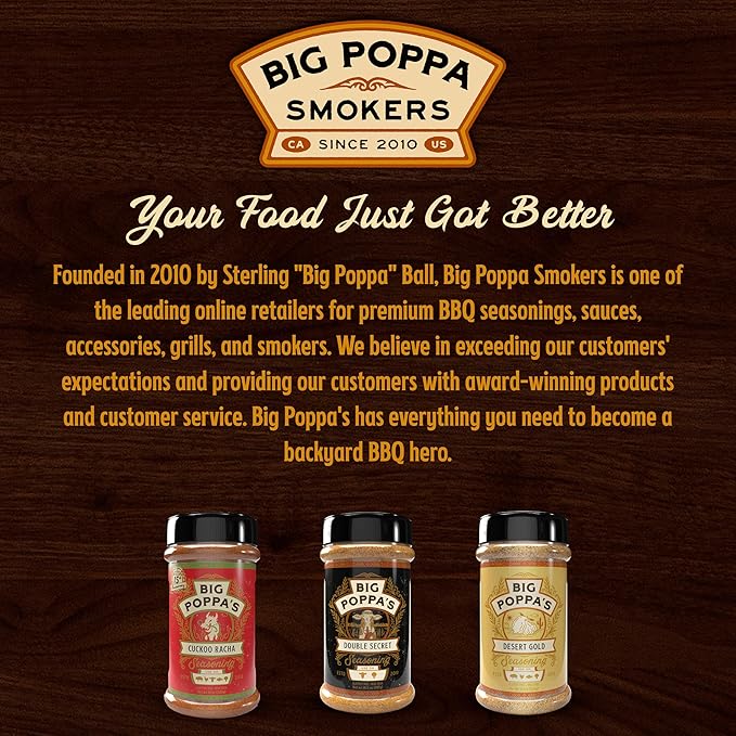 Big Poppa’s Triple Flavor Fusion BBQ Rub Set – Sweet Heat Honey-Chili Blend, Bold Savory Garlic Seasoning & Zesty Citrus Herb Rub – Premium Spice Trio for Pork, Chicken, Steak, Seafood & Veggies