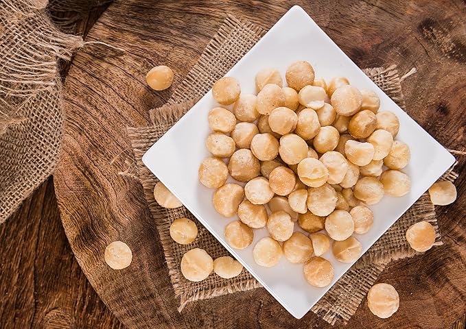 Food to Live Organic Dry Roasted Whole Macadamia Nuts with Himalayan Salt, 8 Pounds – Delicious and Nutritious Snack Made from Premium Non-GMO Nuts