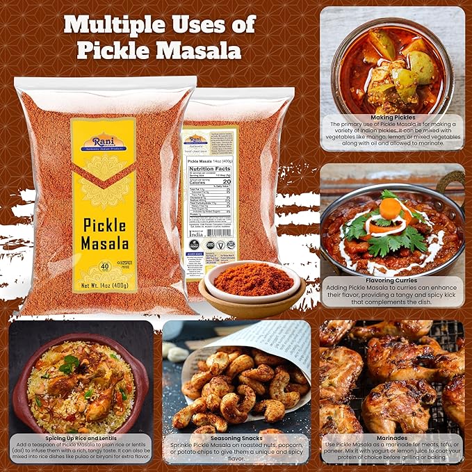 Rani Pickle (Achar) Masala Indian Spice Blend 14oz (400g) ~ All Natural | Vegan | Gluten Friendly | NON-GMO | No colors | Indian Origin
