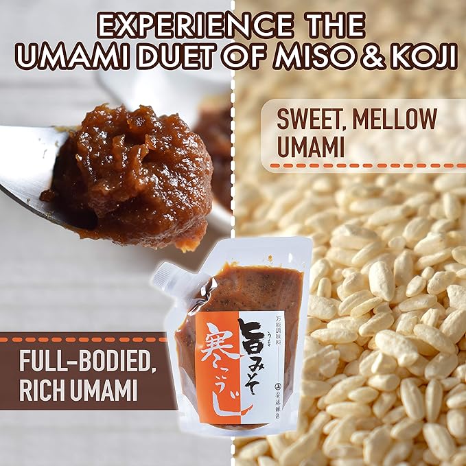 chaganju KOJI -Miso Blend- Japanese traditional all-purpose umami seasoning of rice paste for aging marinade, Naturally Brewed, No Additives 12.3oz