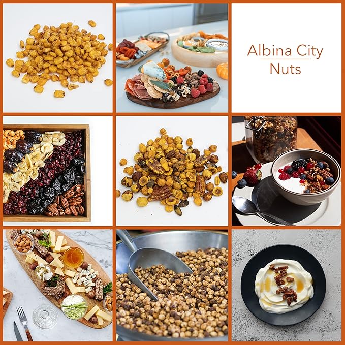 Albina City Nuts Toasted Corn ??Tasty Snack with a Gentle Crunch Made from Non-GMO Ingredients Free of Sulfites, Gluten, Artificial Flavors, and Preservatives ??1lb