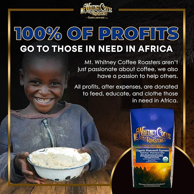 Mt. Whitney Organic Mammoth Espresso, Low Acid Coffee (Whole Bean, 2 Lb)
