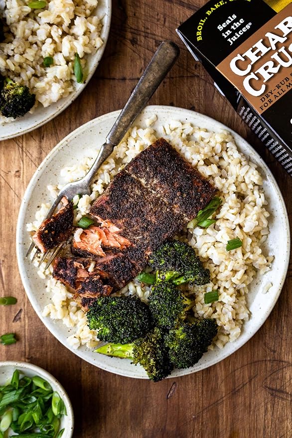 Char Crust Dry-Rub Seasonings Ginger Teriyaki | All-in-one seasonings | Perfect for Chicken, Shrimp, Salmon, Pork, and Wings | Signature Crust that Seals in the Juices, 4 Ounce (Pack of 6)