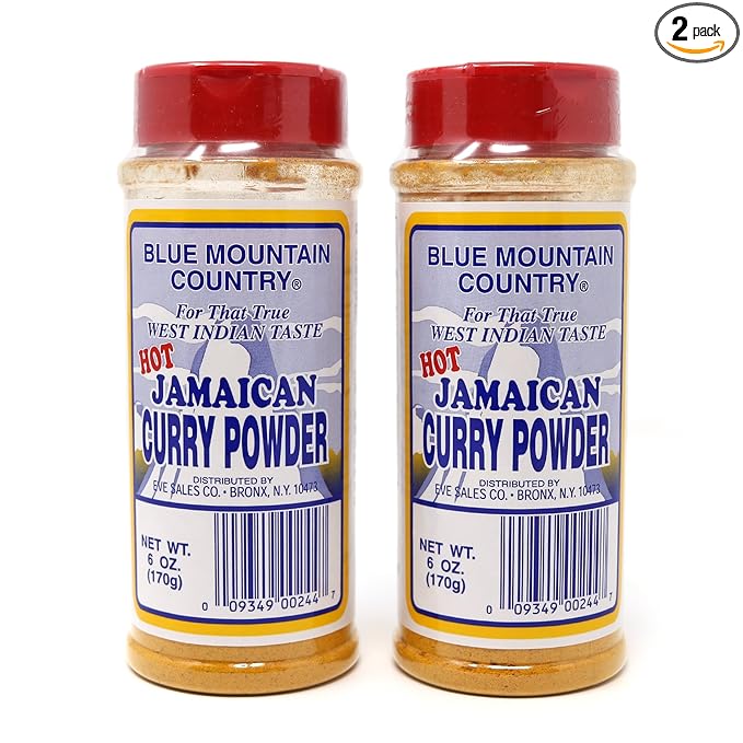 Blue Mountain Country Jamaican Curry Powder HOT 6 Oz (Pack of 2)