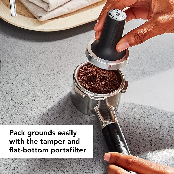 KitchenAid Metal Semi-Automatic Espresso Machine - KES6503, Brushed Stainless Steel, 1.4 Liters