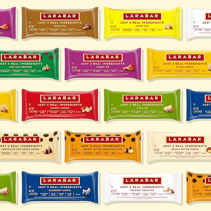 Larabar Chocolate Chip Cookie Dough, Gluten Free Fruit & Nut Bar, 16 Ct
