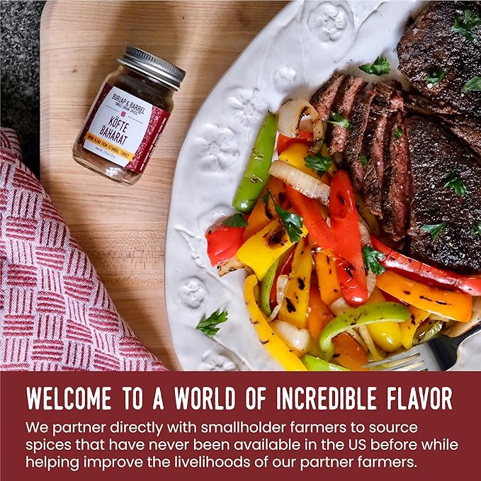 Burlap & Barrel Köfte Baharat - Savory and Bright Grilling Blend - Kebab Spice, Turkish Kebab - As Seen on Shark Tank - 1.8 oz Glass Jar