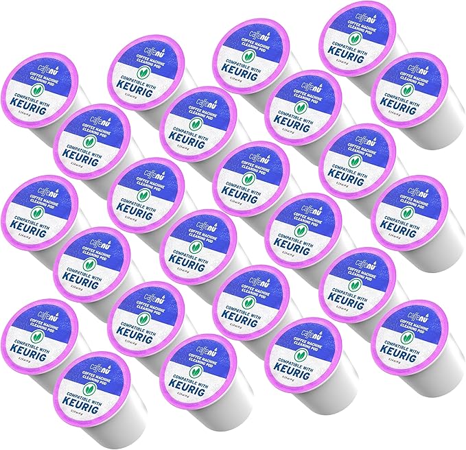 Keurig Compatible Cleaning Pods. 24 Rinse Pods Cleaner Kit. Eco Friendly, Removes Stale Coffee Residue & Stains. Keurig 1.0 & 2.0 Coffee Makers.
