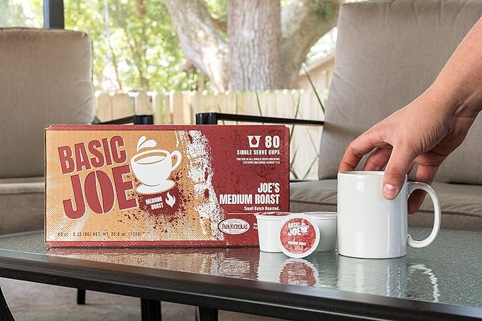 Basic Joe 80-Count 100% Arabica Medium Roast Single Serve Coffee Pods for K-Cup Keurig Brewers
