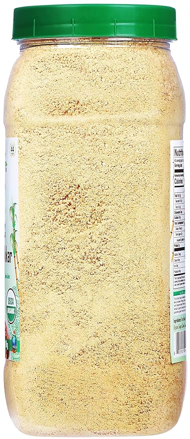 Rani Organic Jaggery Shakkar (Unrefined Evaporated Organic Sugar Cane Juice) 35oz (1kg) PET Jar ~ Gluten Friendly | Vegan | NON-GMO | No Salt or fillers | Indian Product | USDA Certified Organic