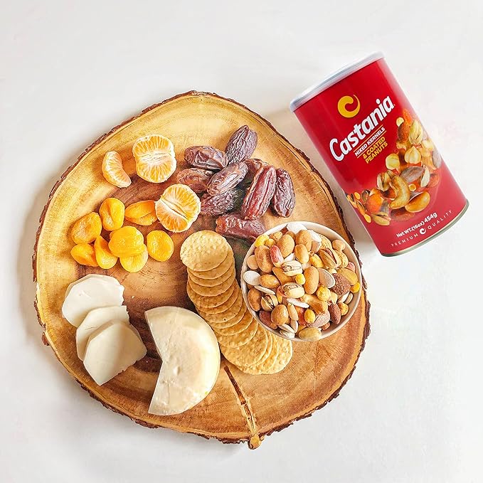 Castania BBQ Lebanese Nuts with Kri Kri, Cashews, Pistachios, Hazelnuts, Almonds & Cashews, Cholesterol Free! 16oz (Pack of 4)