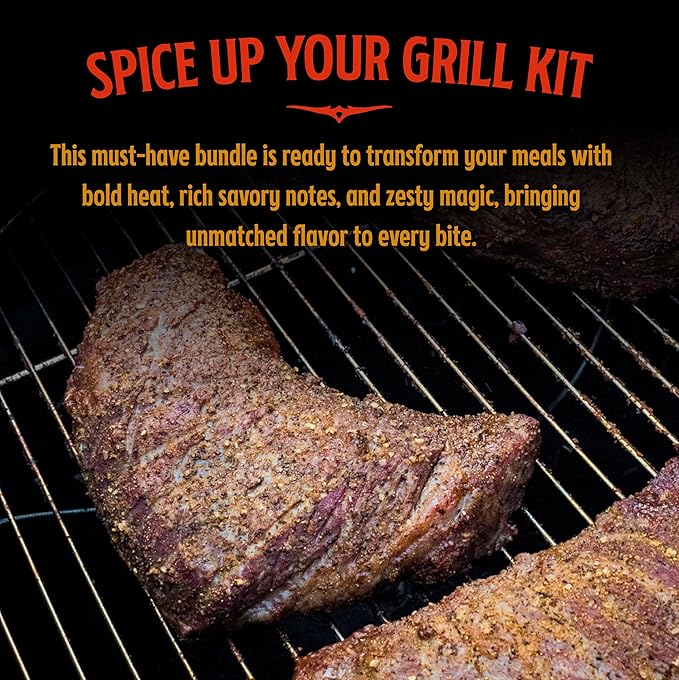 Big Poppa’s Triple Flavor Fusion BBQ Rub Set – Sweet Heat Honey-Chili Blend, Bold Savory Garlic Seasoning & Zesty Citrus Herb Rub – Premium Spice Trio for Pork, Chicken, Steak, Seafood & Veggies
