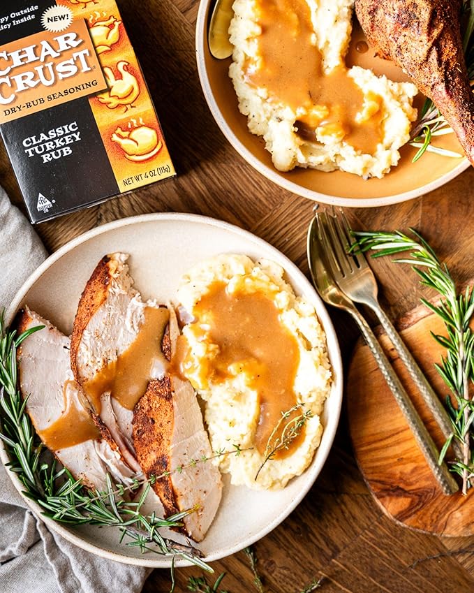 Char Crust Classic Turkey Rub | All-in-one seasonings | Perfect for Turkey, Poultry and Potatoes | Signature Crust that Seals in the Juices, 4 Ounce (Pack of 2)