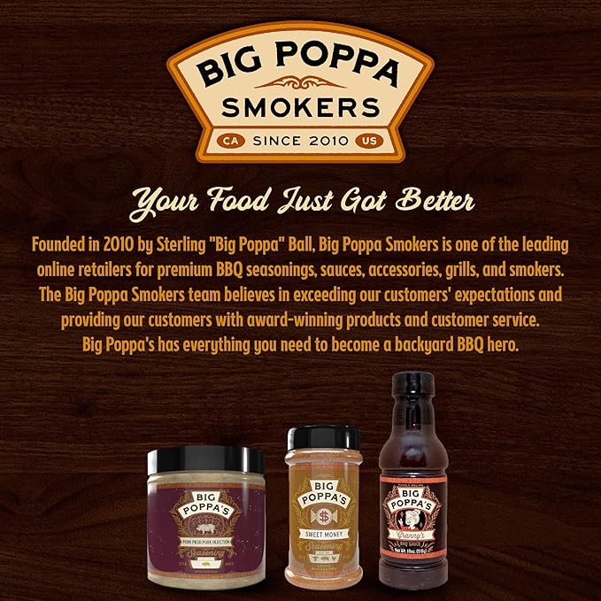 Big Poppa's Pork Bundle – Includes Succulent Pork Prod Injection, Award-Winning Sweet Money Seasoning & Savory Granny's Sauce – Flavorful BBQ Seasoning Trio for BBQ Lovers