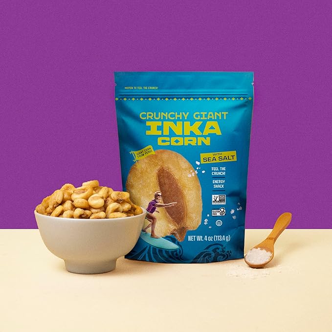 Inka Corn Nuts, Gluten Free Roasted Giant Corn, Original Flavor, 4 Ounce (Pack of 12)