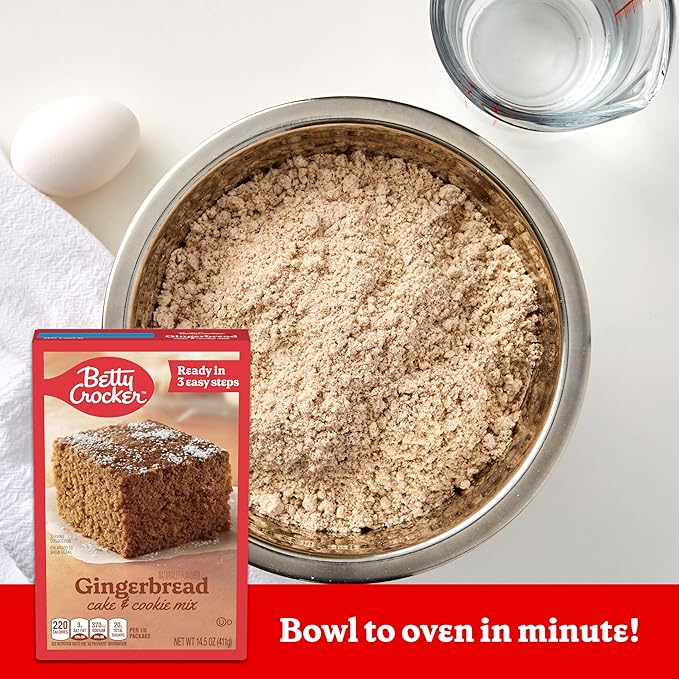 Betty Crocker Gingerbread Cake and Cookie Mix, 14.5 oz. (Pack of 12)