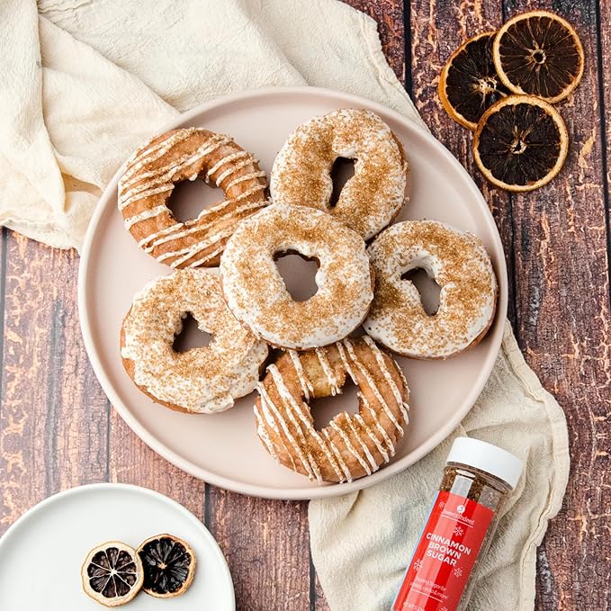 Sweets Indeed Cinnamon Brown Sugar Topping ??5.11 oz Jar | Holiday Baking & Drink Garnish | Edible Sugar for Cookies, Cupcakes, Cocoa, Coffee, Cocktails & Desserts