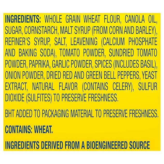 Wheat Thins Sundried Tomato & Basil Snacks, Whole Grain Wheat Crackers, Snack Crackers, Family Size, 13 oz