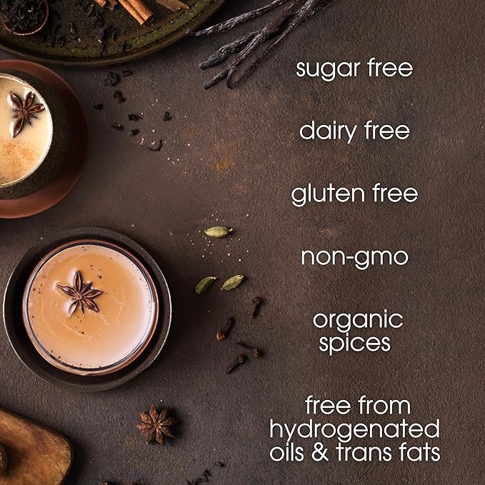 Reduced Calorie Orca Spice + Decaf Flamingo Vanilla Chai Tea Latte Mix (2 Pack) Decaf Black Tea, Organic Spices, Dairy Free, Serve Hot or Cold, Just Add Water or Milk