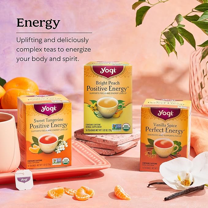 Yogi Tea Spiced Blackberry Focus - 16 Bags per Pack (4 Packs) - Organic Blackberry Tea for Focus with Caffeine - Includes Black Tea Leaf, Hibiscus Flower, Cinnamon Bark & More