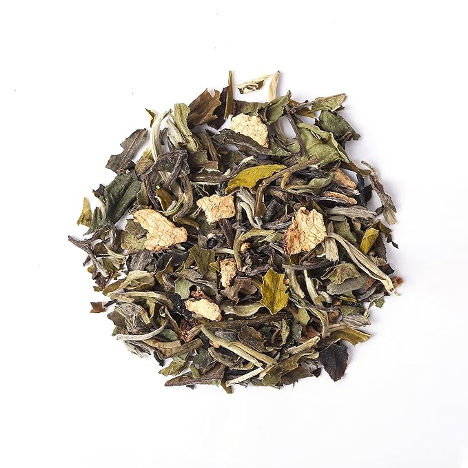 TEAFAY Organic Chenpi White Tea – 20 Count (40 Cups), 100% Natural, Handpicked, Whole Leaf Pyramid Tea Bags, Individually Wrapped, Refreshing Citrus Aroma, Caffeinated, Eco-Friendly