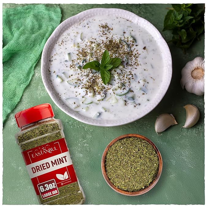 Eastanbul Dried Mint, 6.3oz, Dried Mint for Cooking, Peppermint Leaves, Perfect for Tea Loose Leaf, Peppermint Herb Seasoning,%100 Natural, Non-GMO, Turkish Spice