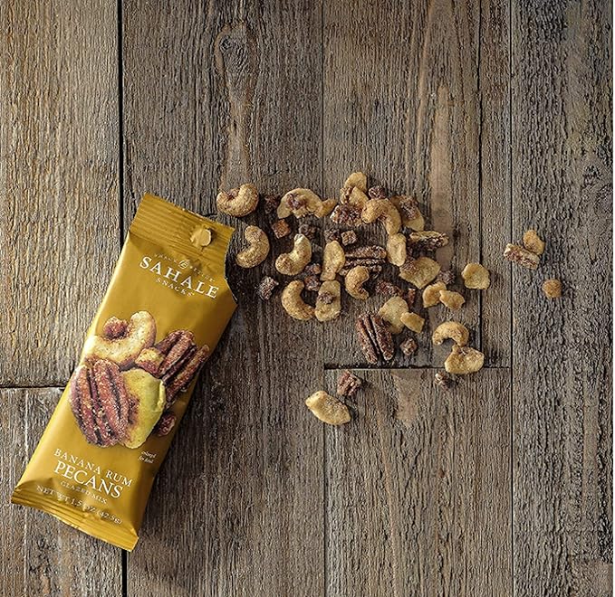 Sahale Snacks Banana Rum Pecans Glazed Mix, 1.5 Ounces (Pack of 18)