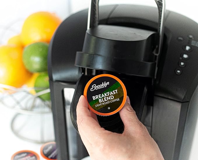 Brooklyn Beans Light Roast Gourmet Coffee Pods, Compatible with 2.0 Keurig Coffee Pods Brewers, 72 Count