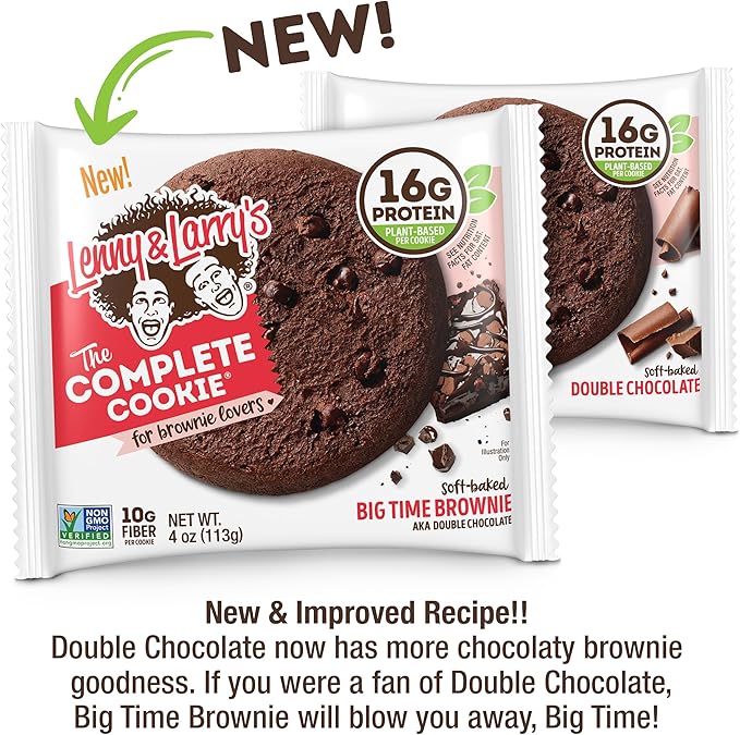 Lenny & Larry's The Complete Cookie, 8 Flavor Variety Pack, Soft Baked, 16g Plant Protein, Vegan, Non-GMO, 4 Ounce Cookie (Pack of 16)