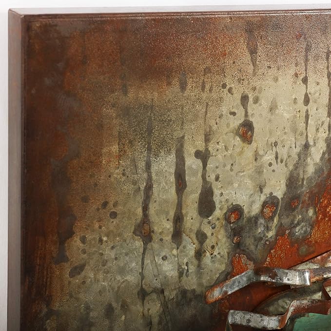 Empire Art Direct Homme III Mixed Media Iron Hand Painted Dimensional Wall Art, 48" x 32" x 2.2", Ready to Hang