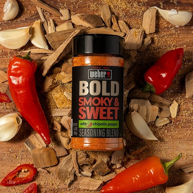 Weber BOLD Smokey & Sweet Seasoning Blend, 6.4 Ounce Shaker (Pack of 6)