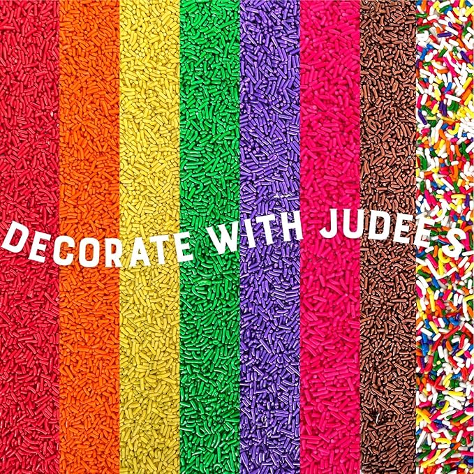 Judee's Green Sprinkles for Cupcakes 2 lb - Gluten-Free and Nut-Free - Brighten Up Your Baked Goods - For Cookie and Cake Decoration - Use for Baking, on Dessert and as Ice Cream Toppings