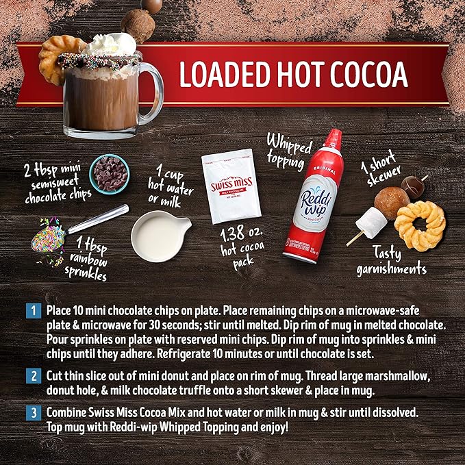 Swiss Miss Milk Chocolate Flavor Hot Cocoa Mix Canister, 45.68 oz. (Pack of 6)