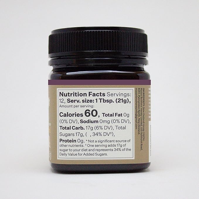 Mason Brothers’ Raw Manuka Honey MGO 829+ | 8.8oz New Zealand Honey, MGO Certified