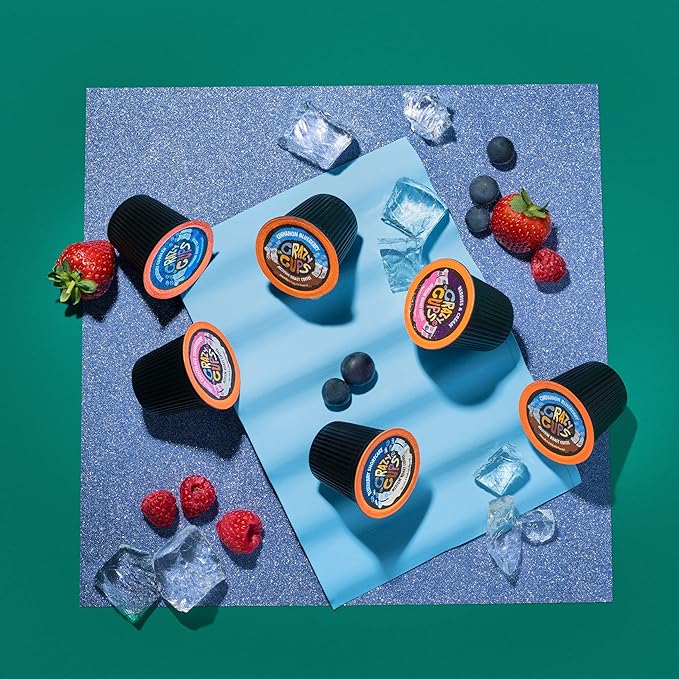 Crazy Cups Blueberry Coffee Pods Variety Pack, Magic Berries Flavored Coffee, Single Serve Recyclable Pods Compatible With Keurig K Cup Brewers, 24 Count